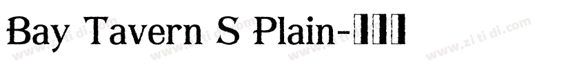 Bay Tavern S Plain字体转换
